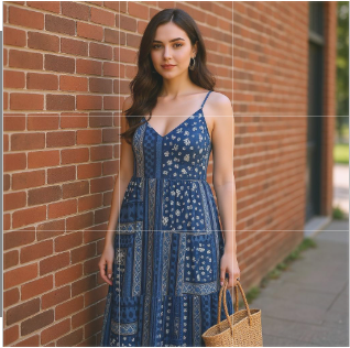 AETHNO Indigo Patchwork Batik Dress - Image 2