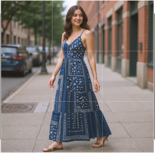 AETHNO Indigo Patchwork Batik Dress - Image 6