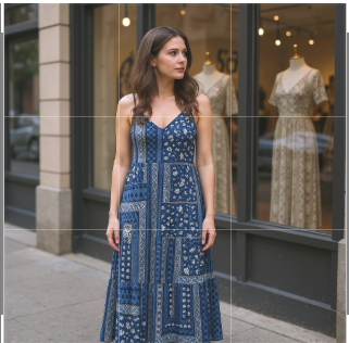 AETHNO Indigo Patchwork Batik Dress - Image 5