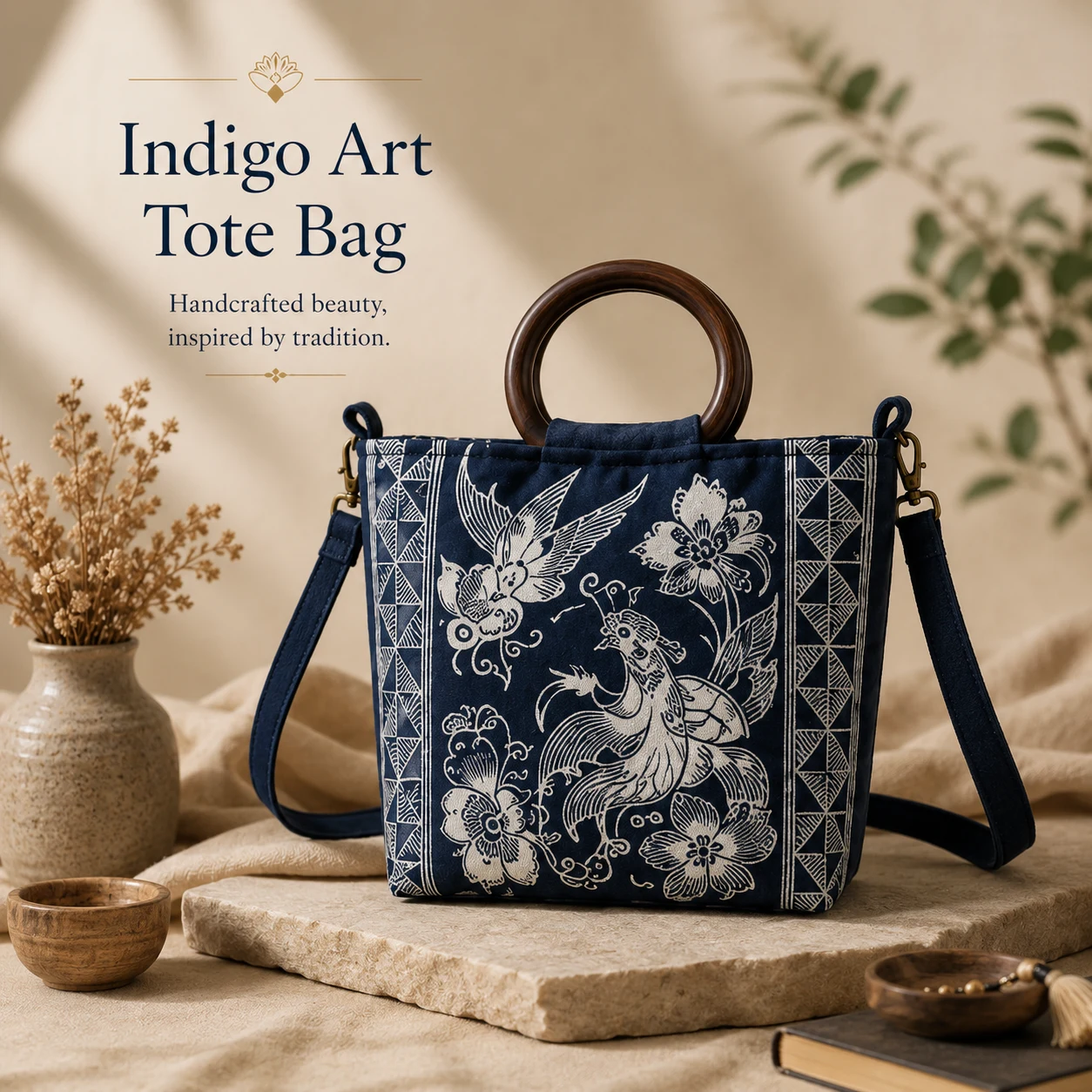 Handmade Indigo Batik Tote Bag - 8 Styles gallery image 01
