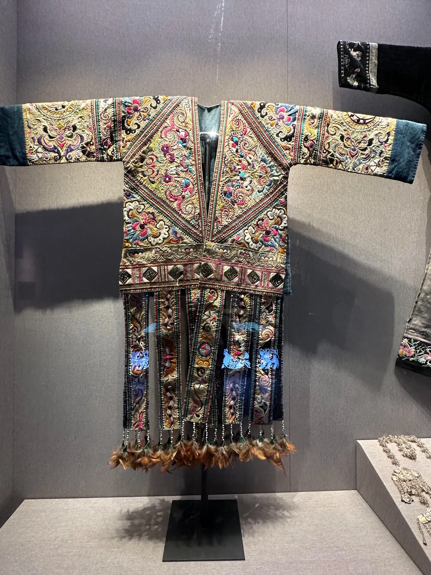 Layered embroidered borders on a real heritage garment