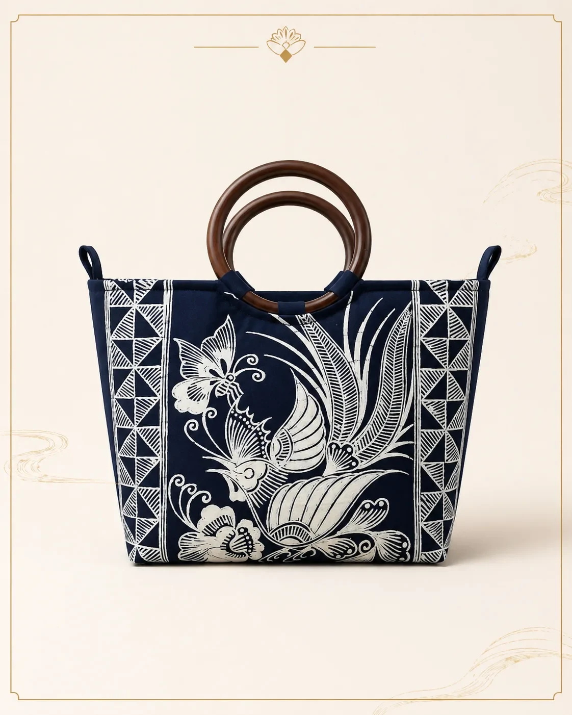 Real indigo batik diamond pattern