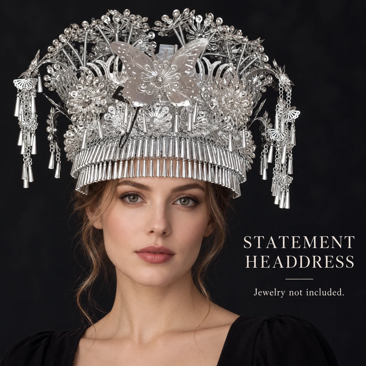 Hmong Miao Headdress & Collar Accessories – A/B/D/E Photo Shoot Styles