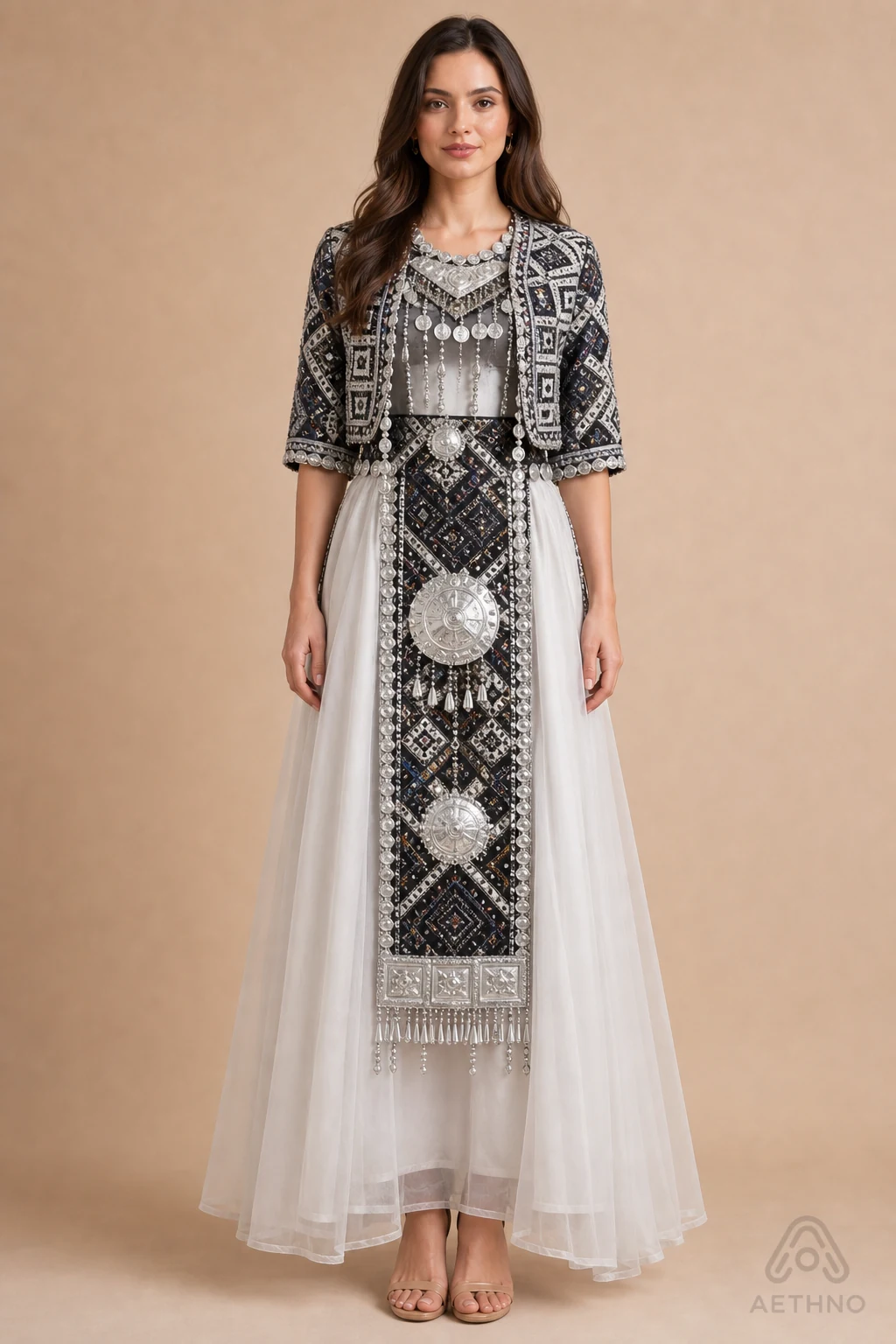 AETHNO Miao-Inspired Embroidered Women's Outfit - Look 04