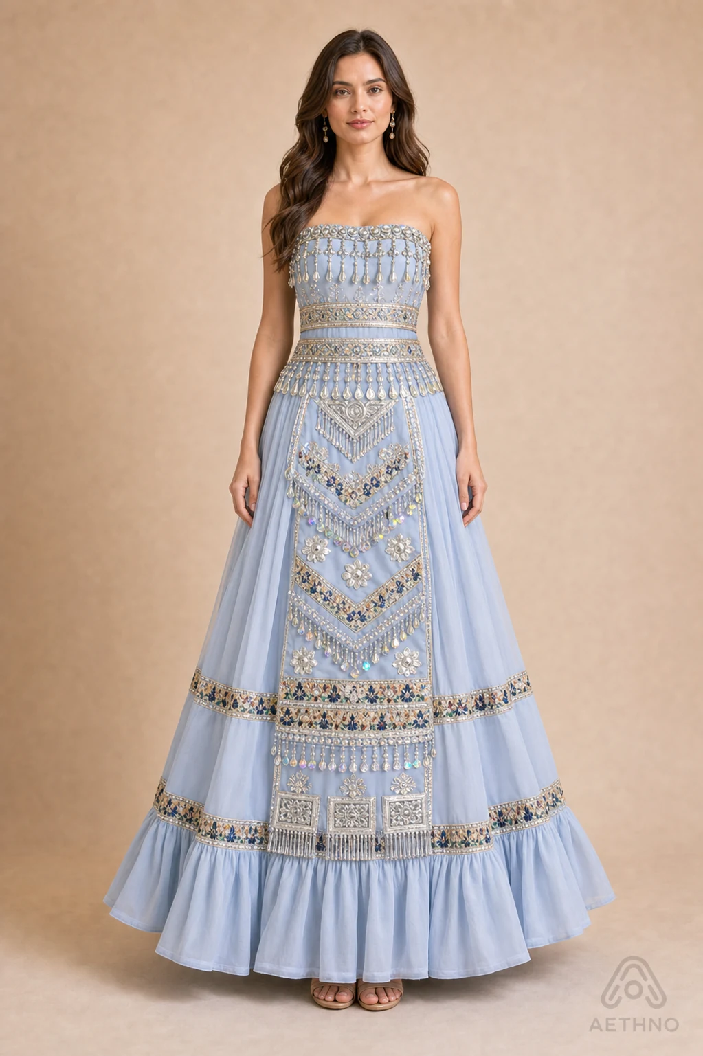 AETHNO Miao-Inspired Embroidered Women's Outfit - Look 06