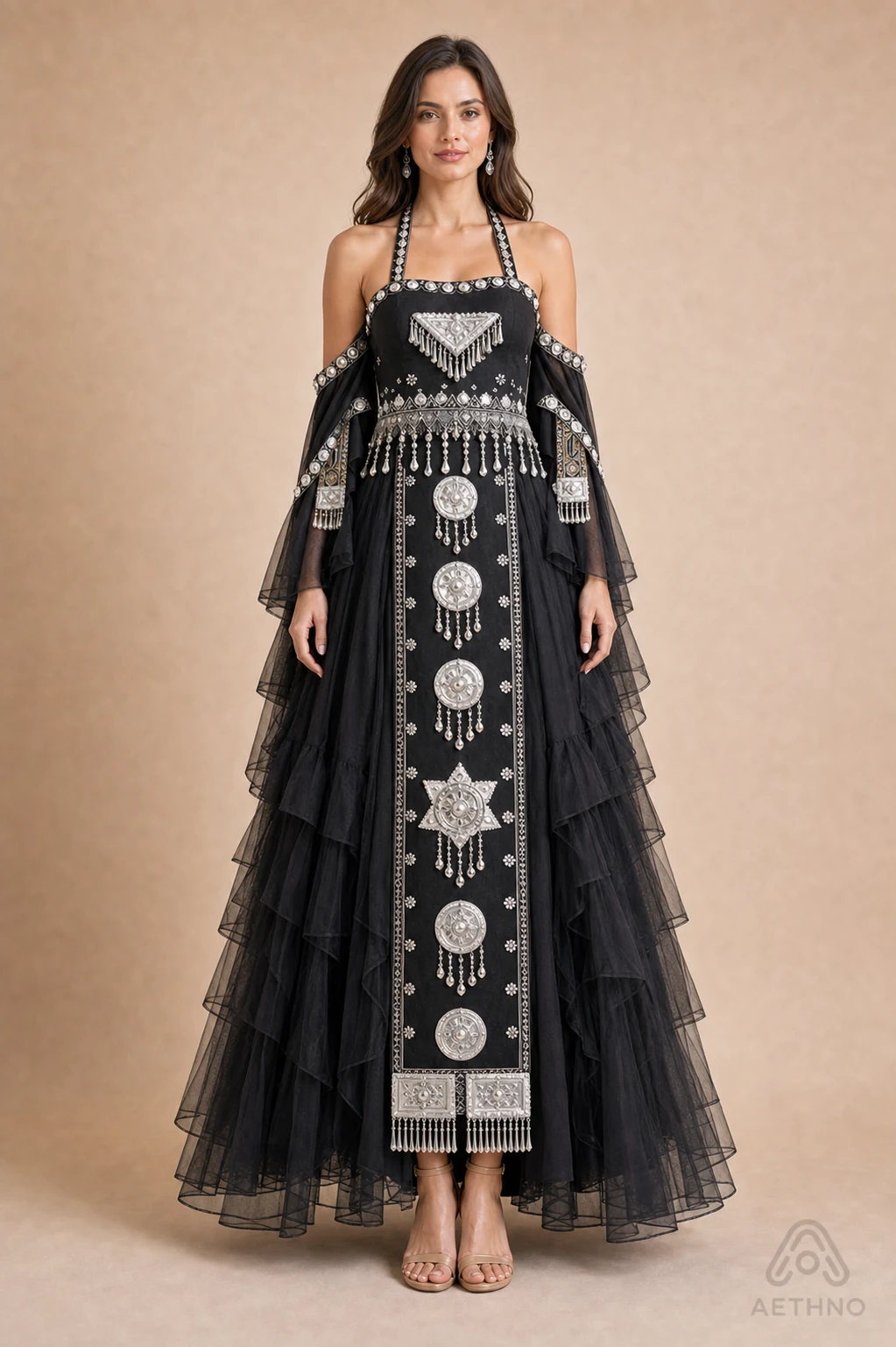 AETHNO Miao-Inspired Embroidered Women's Outfit - Look 07