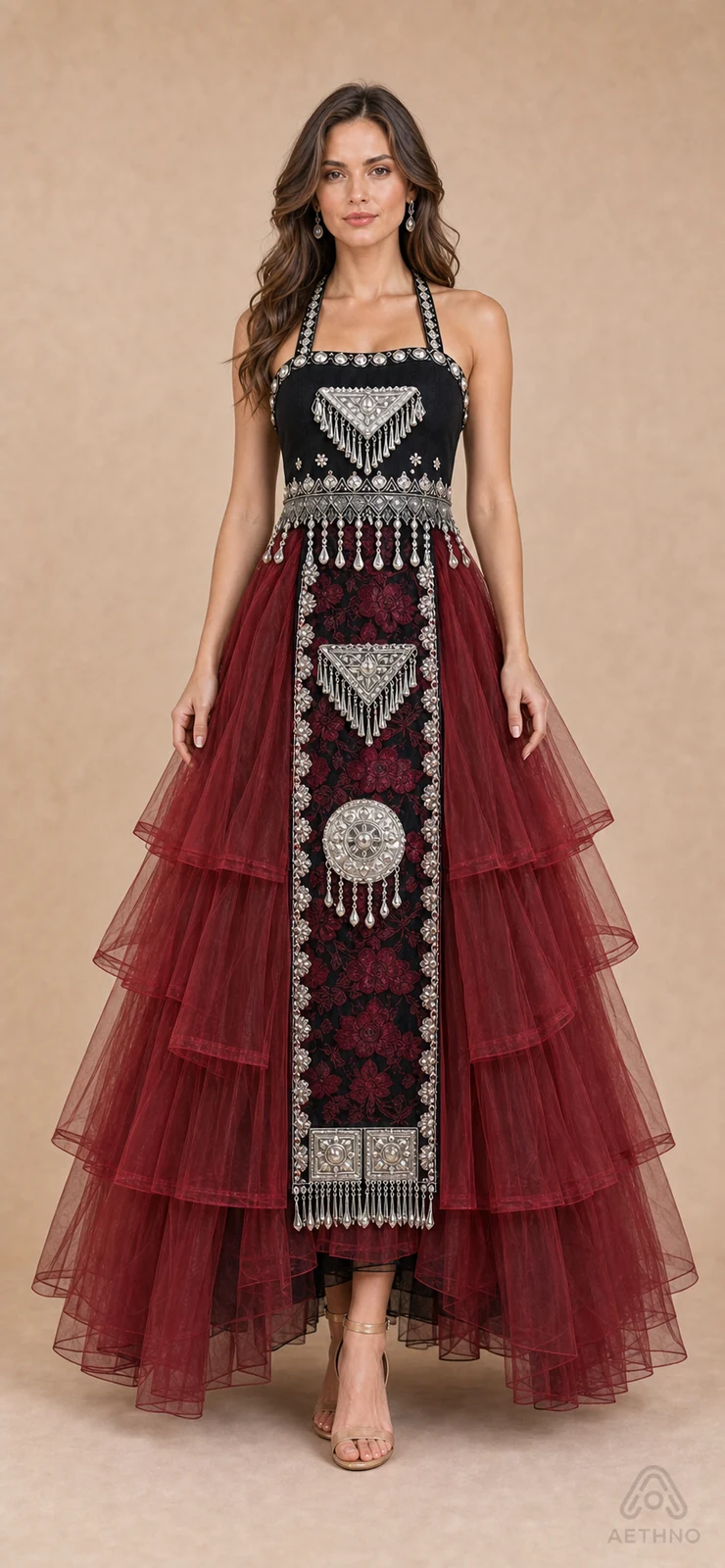 AETHNO Miao-Inspired Embroidered Women's Outfit - Look 09