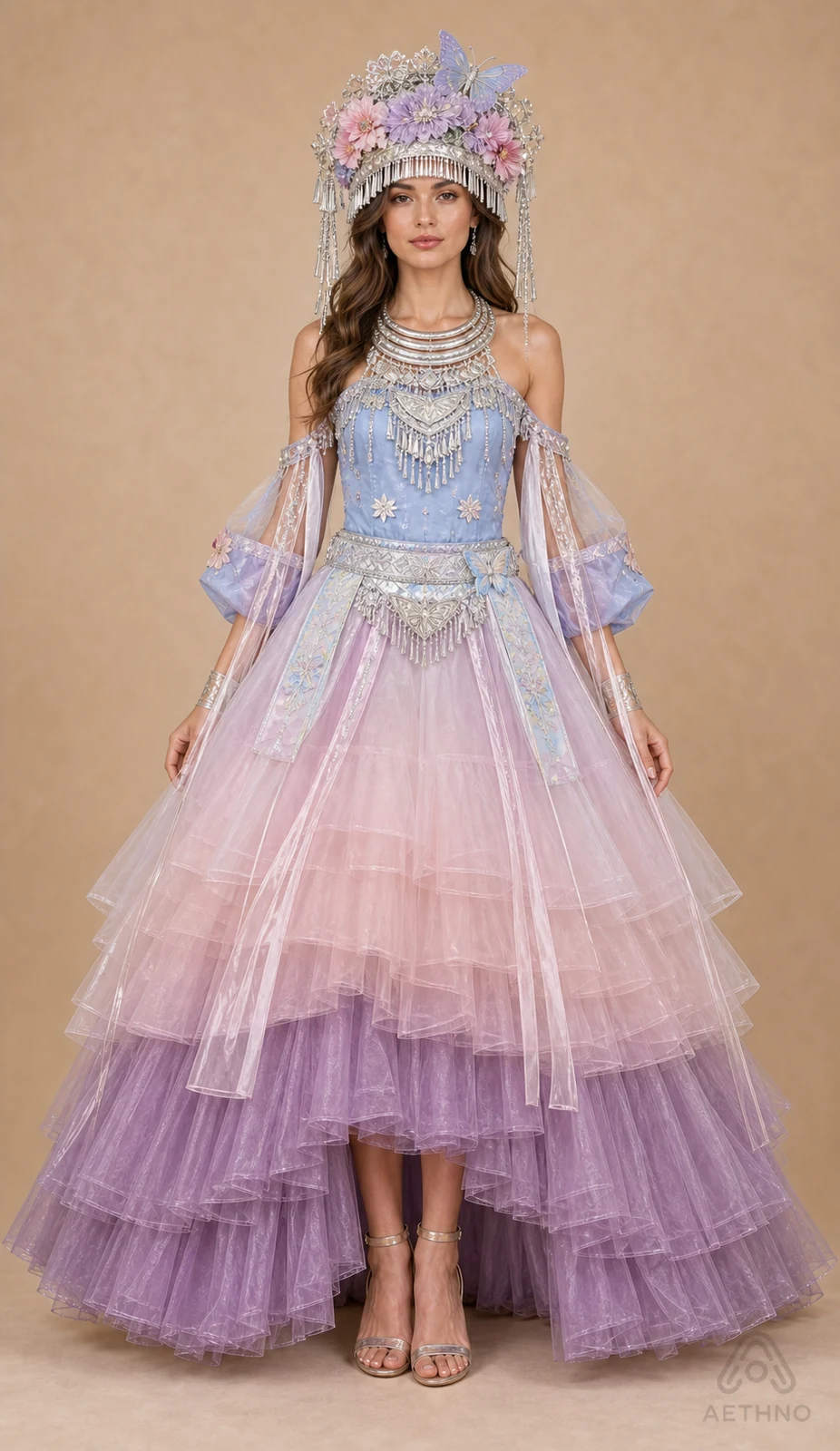 AETHNO Miao-Inspired Embroidered Women's Outfit - Look 11