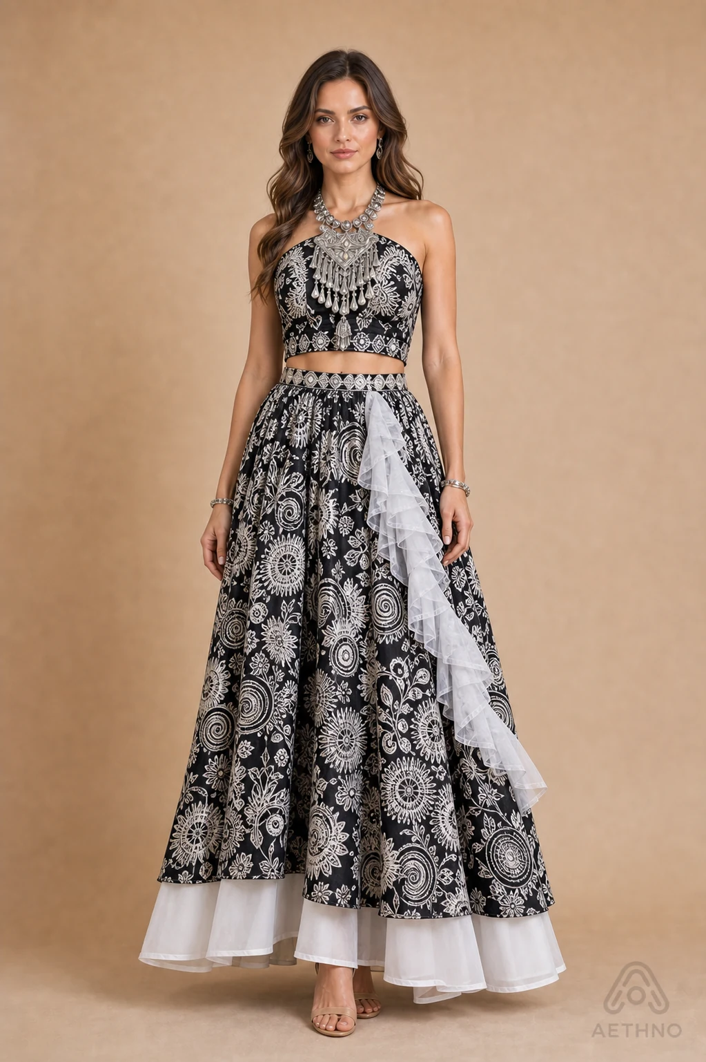 AETHNO Miao-Inspired Embroidered Women's Outfit - Look 14