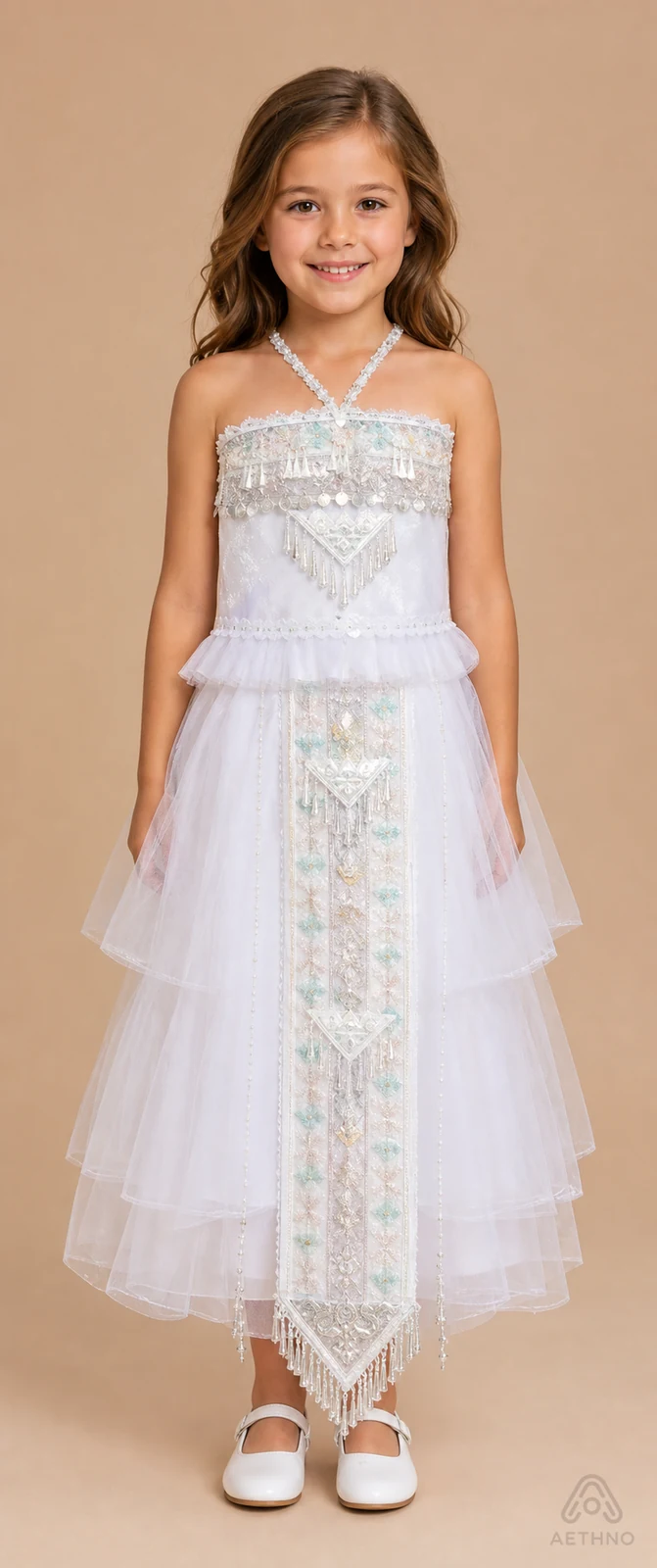 AETHNO Miao-Inspired Embroidered Girls' Outfit - Look 32 Kids Style 02
