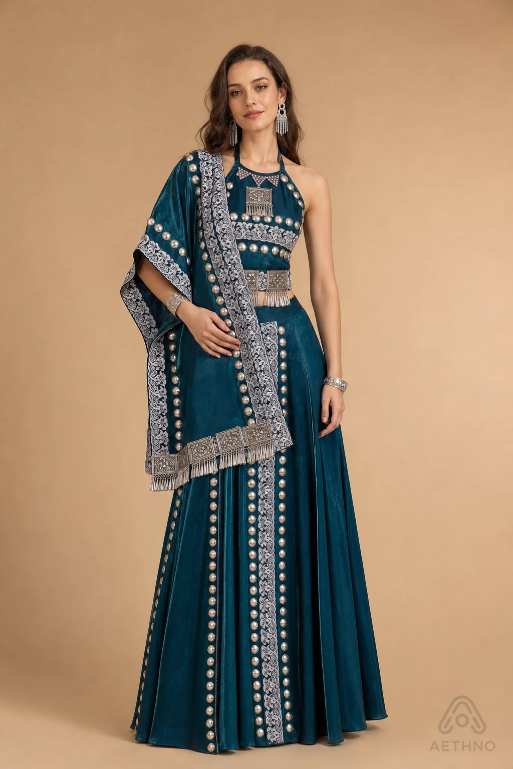 AETHNO Miao-Inspired Embroidered Women's Outfit - Look 36