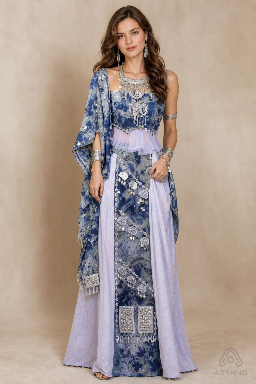 AETHNO Miao-Inspired Embroidered Women's Outfit - Look 42