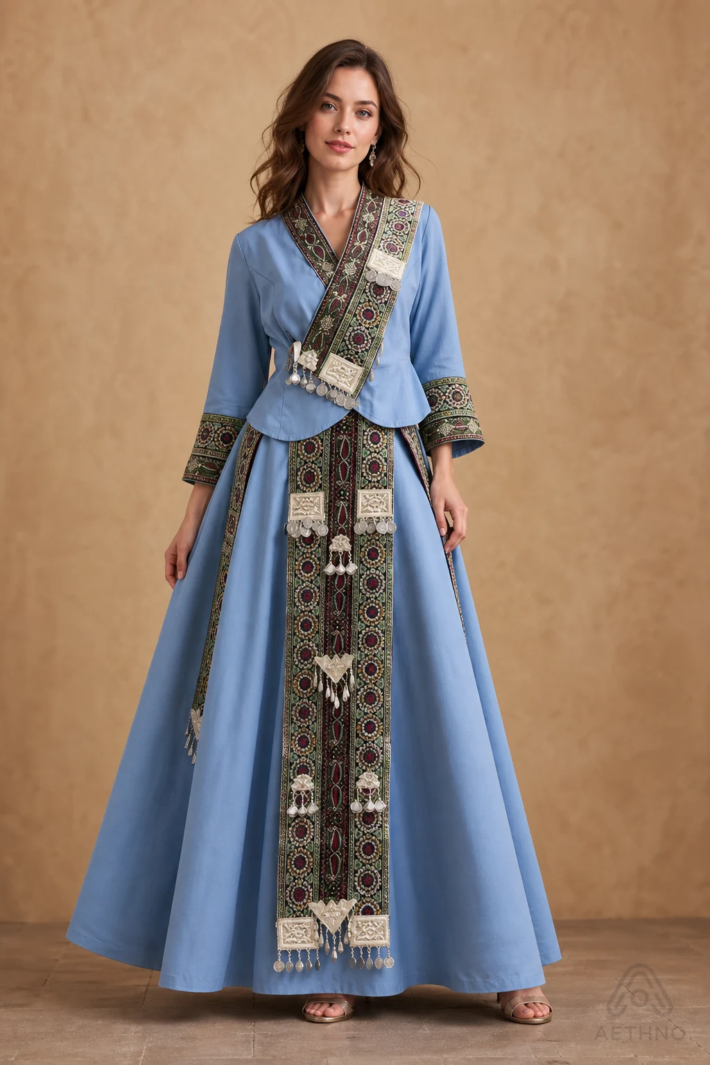 AETHNO Miao-Inspired Embroidered Women's Outfit - Look 44