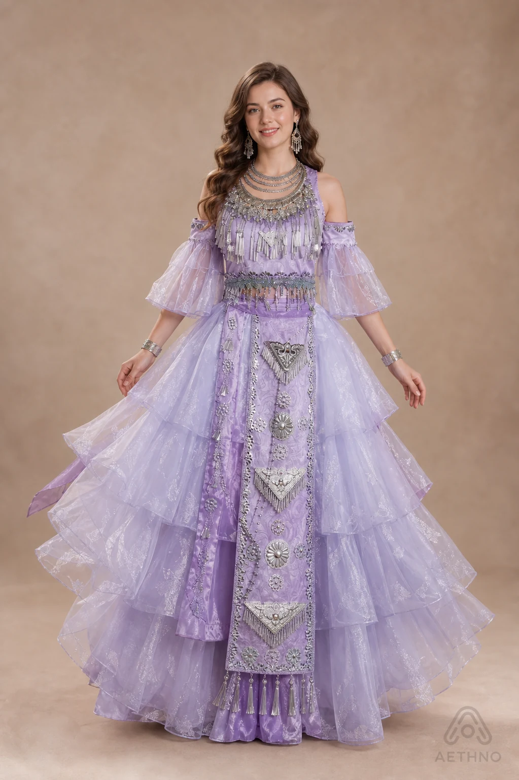 AETHNO Miao-Inspired Embroidered Women's Outfit - Look 46