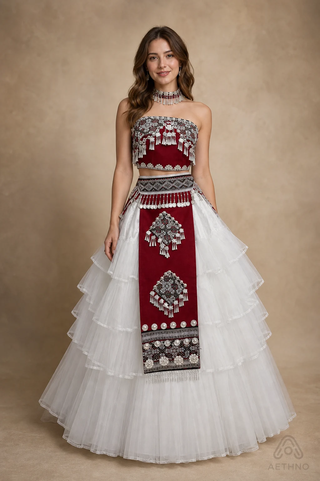 AETHNO Miao-Inspired Embroidered Women's Outfit - Look 47