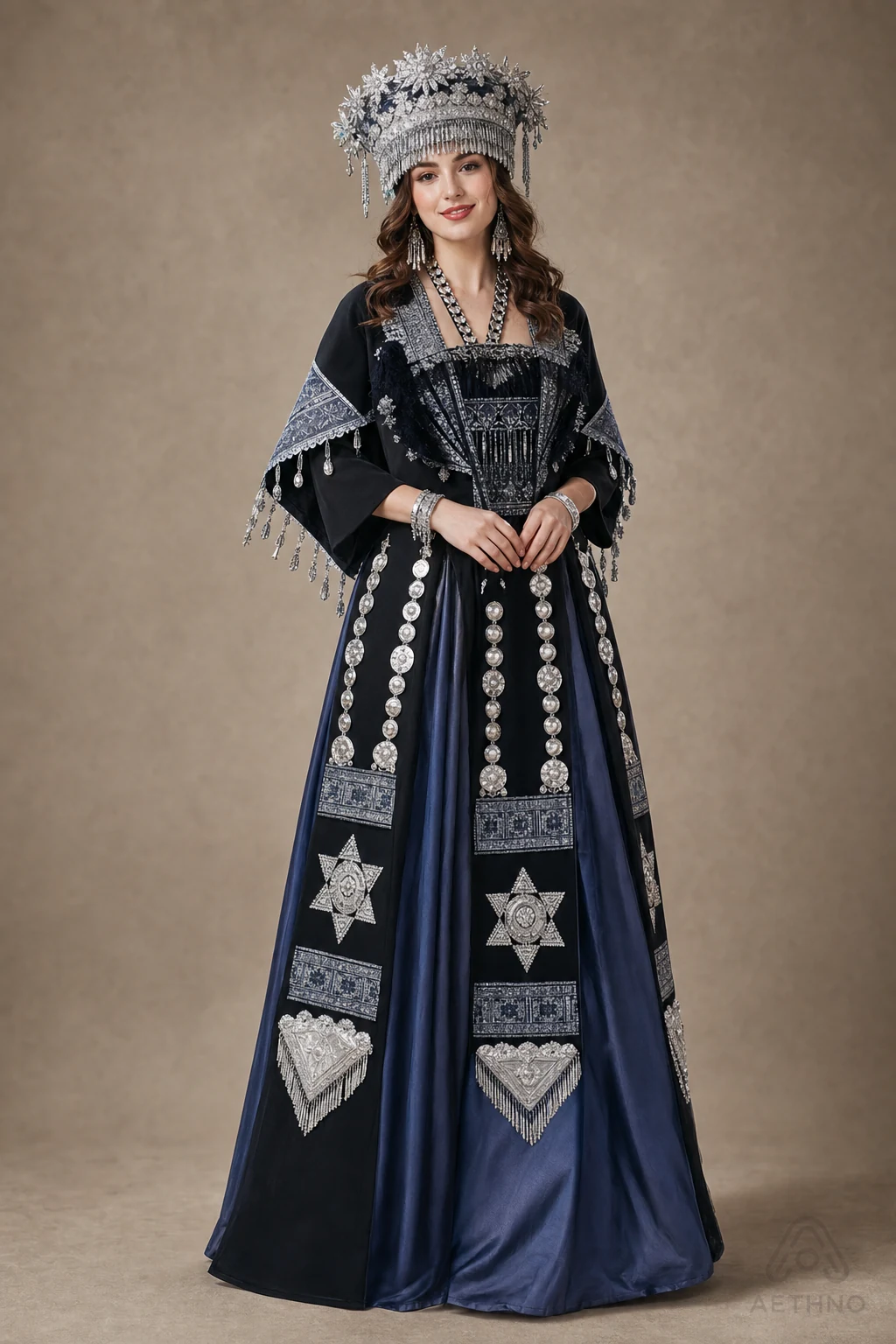 AETHNO Miao-Inspired Embroidered Women's Outfit - Look 53