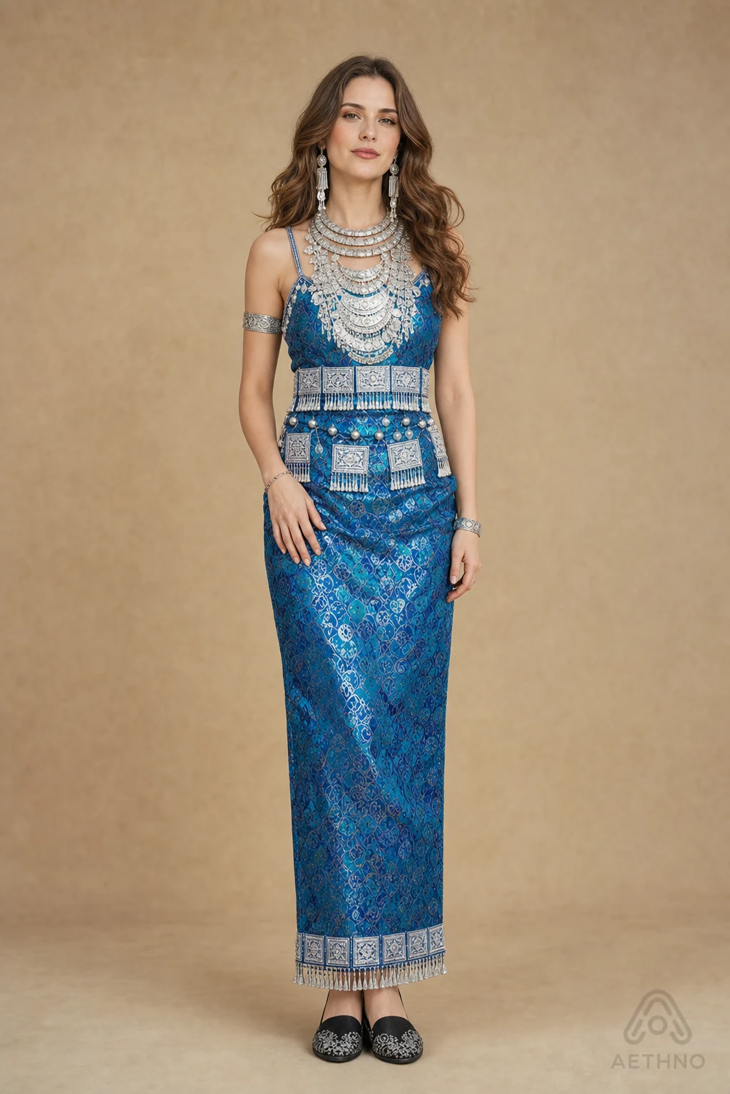 AETHNO Miao-Inspired Embroidered Women's Outfit - Look 56
