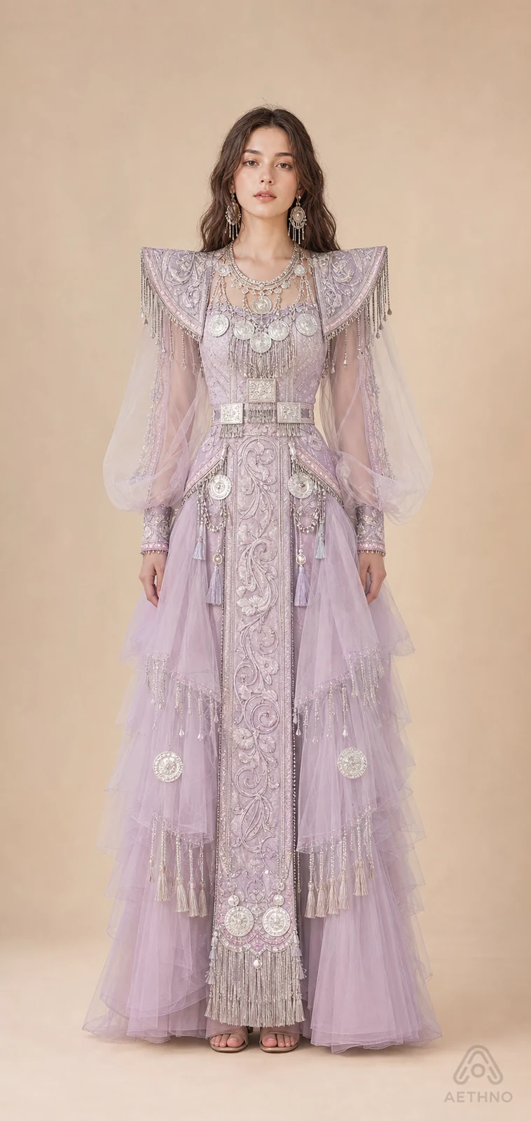 AETHNO Miao-Inspired Embroidered Women's Outfit - Look 61