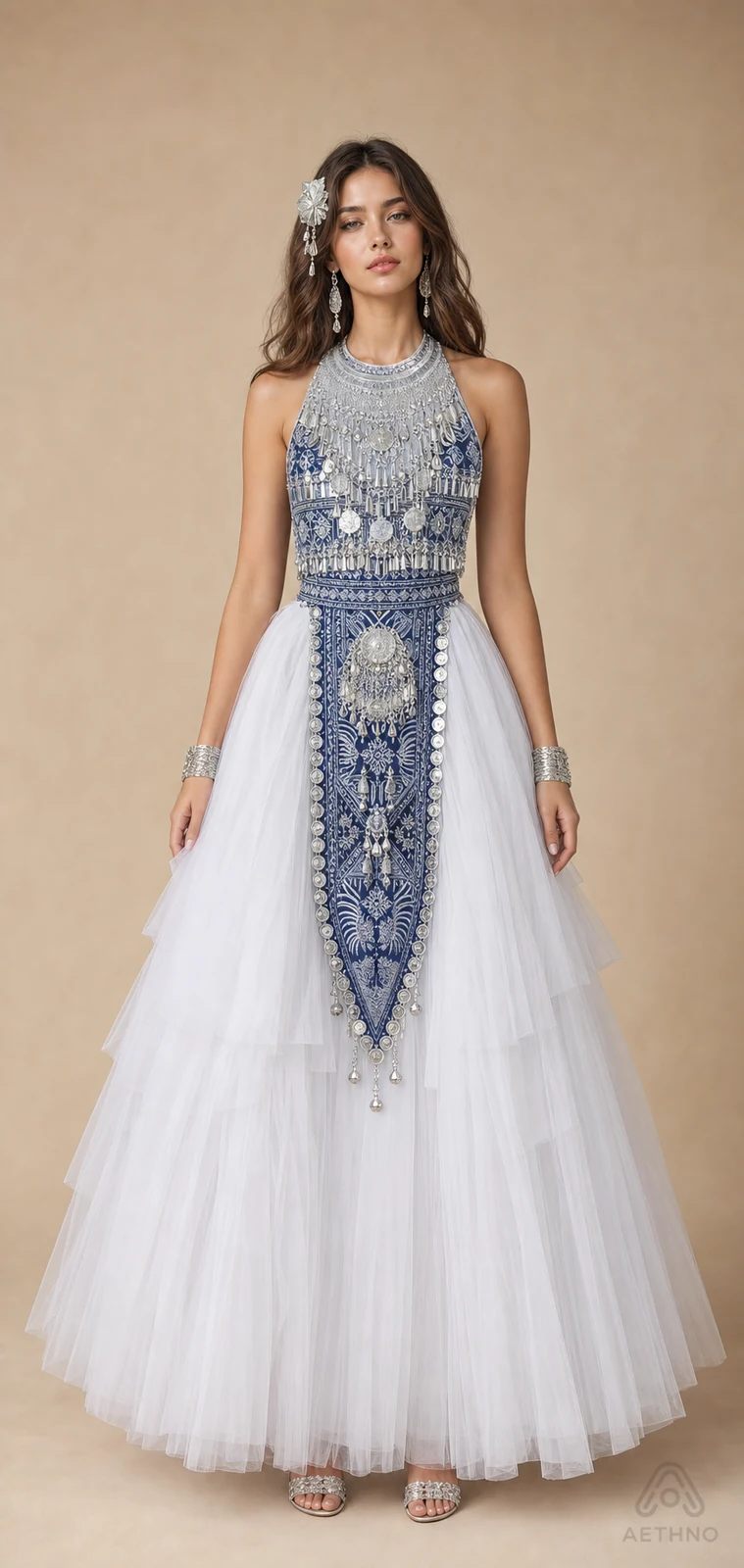 AETHNO Miao-Inspired Embroidered Women's Outfit - Look 62