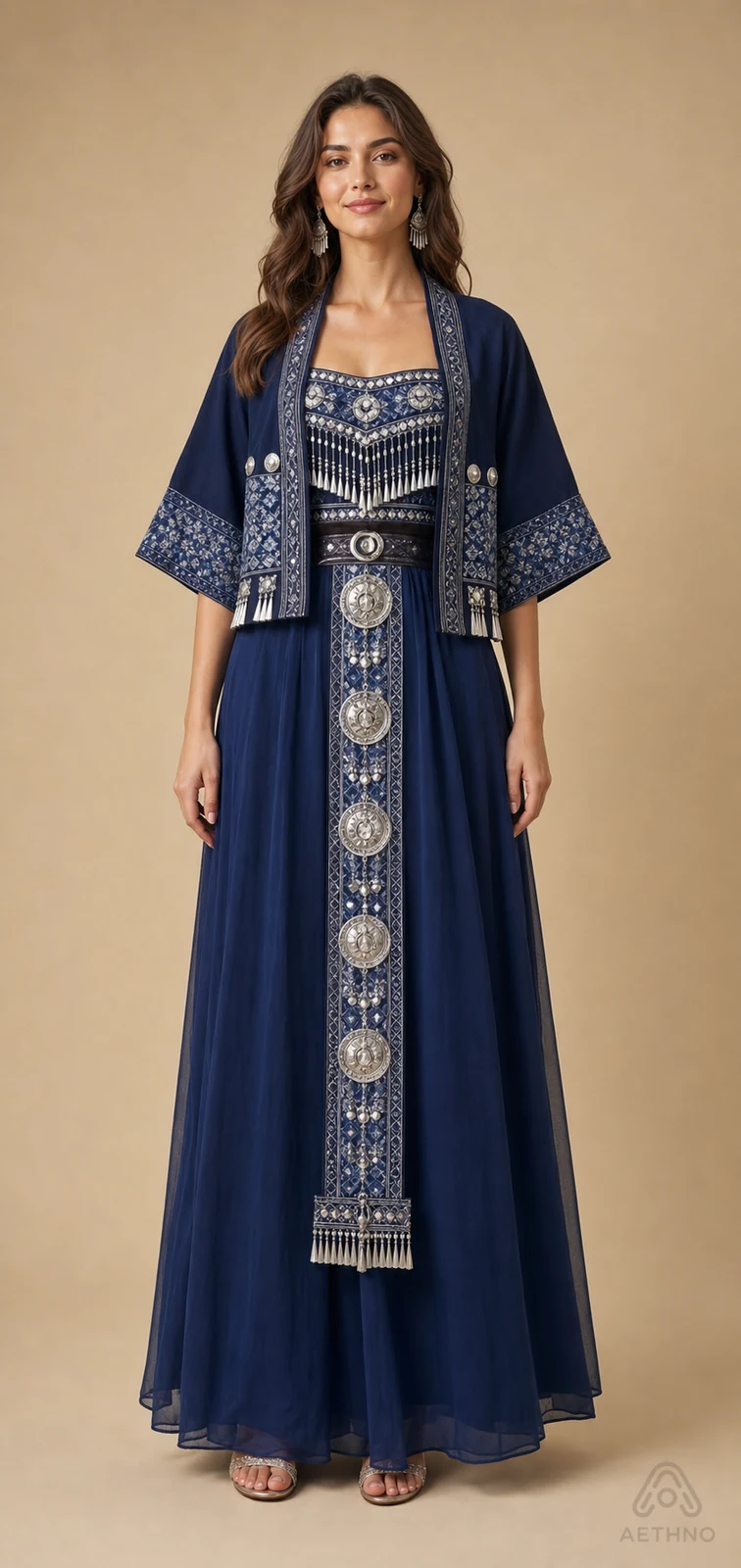 AETHNO Miao-Inspired Embroidered Women's Outfit - Look 63