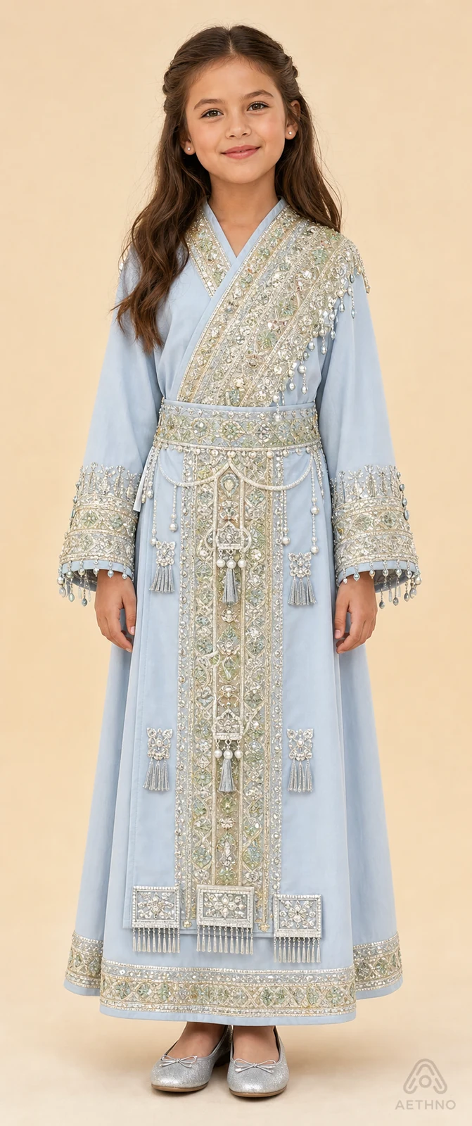 AETHNO Miao-Inspired Embroidered Girls' Outfit - Look 70 Kids Style 02