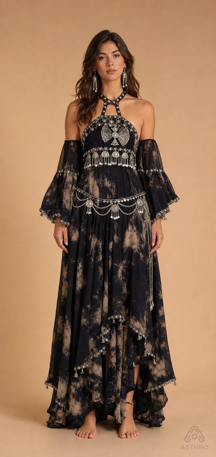 AETHNO Miao-Inspired Embroidered Women's Outfit - Look 73