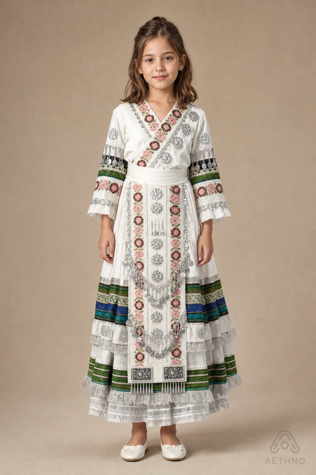 AETHNO Miao-Inspired Embroidered Girls' Outfit - Look 77 Kids Style 04