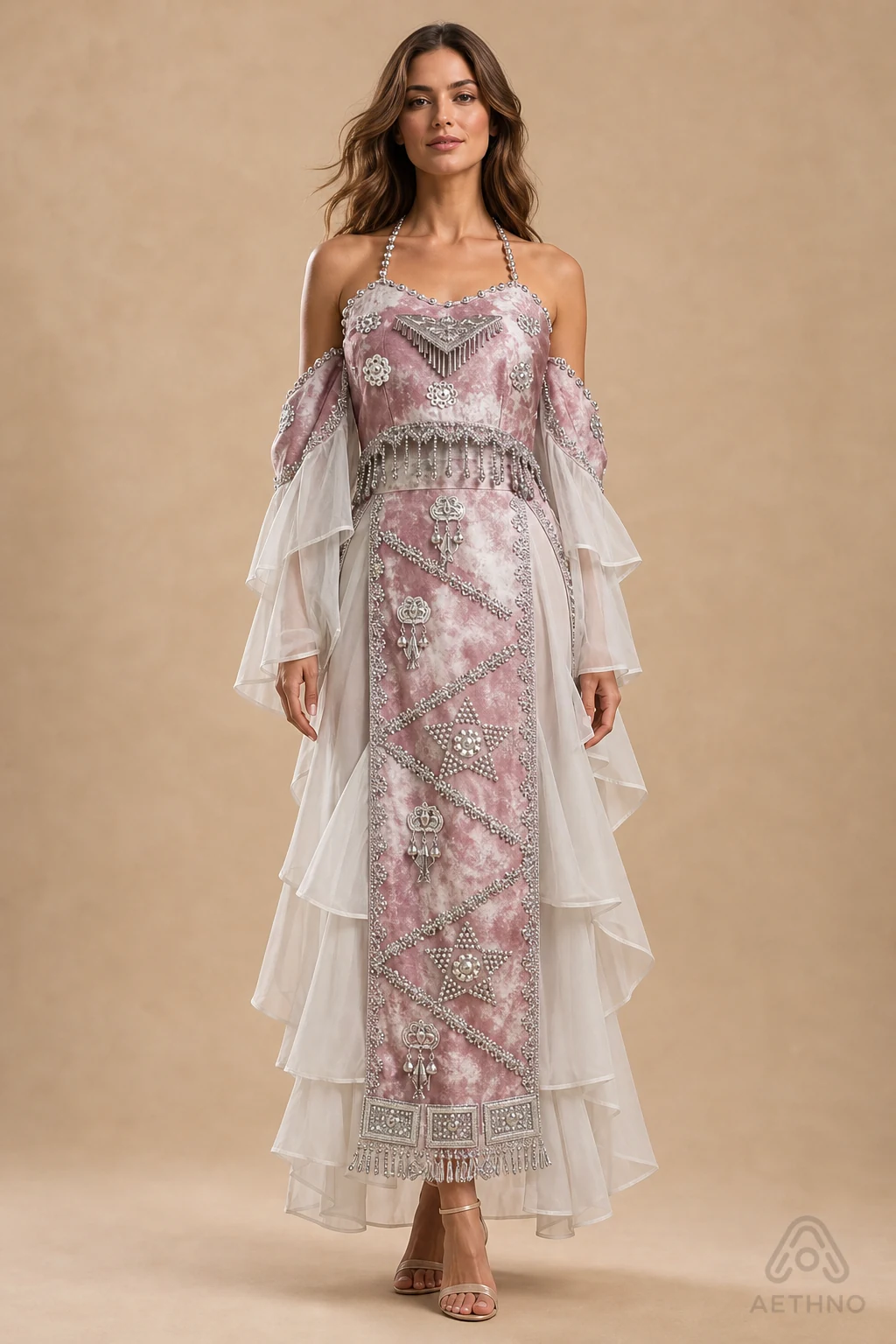 AETHNO Miao-Inspired Embroidered Women's Outfit - Look 79