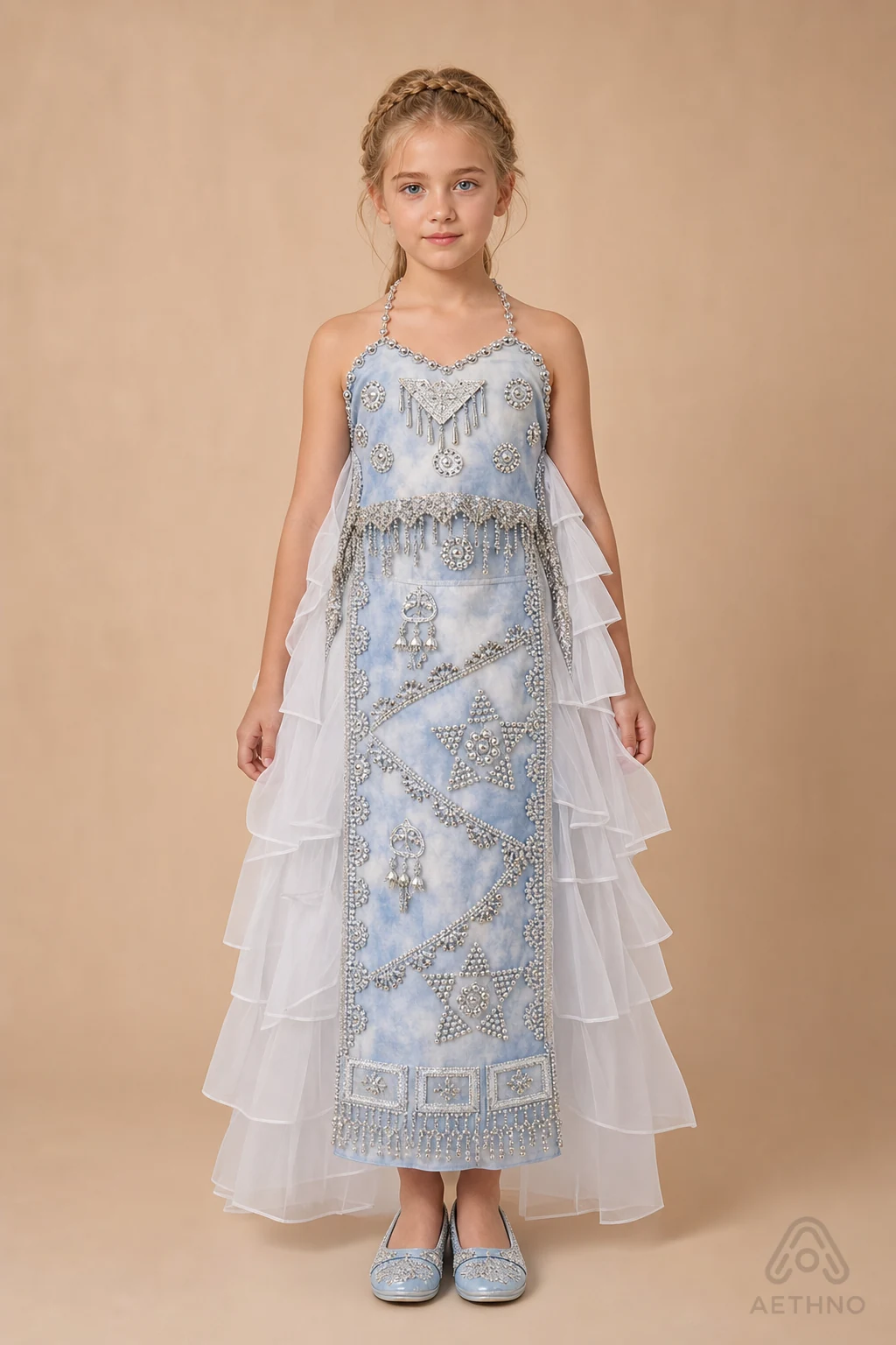 AETHNO Miao-Inspired Embroidered Girls' Outfit - Look 79 Kids Style 01