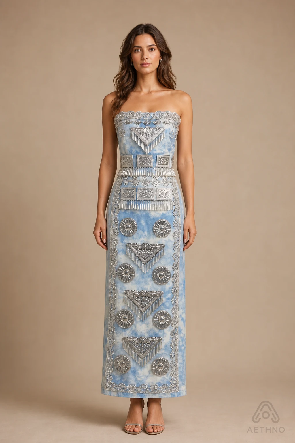AETHNO Miao-Inspired Embroidered Women's Outfit - Look 80