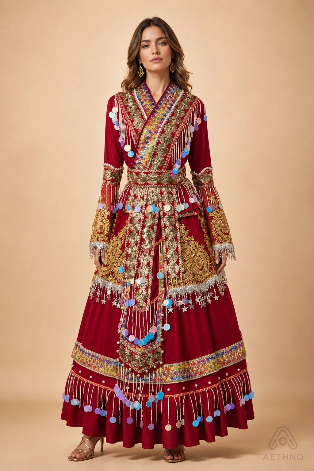 AETHNO Miao-Inspired Embroidered Women's Outfit - Look 81