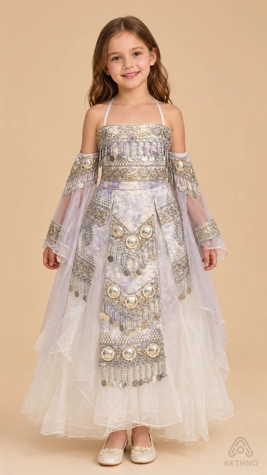 AETHNO Miao-Inspired Embroidered Girls' Outfit - Look 83 Kids Style 01