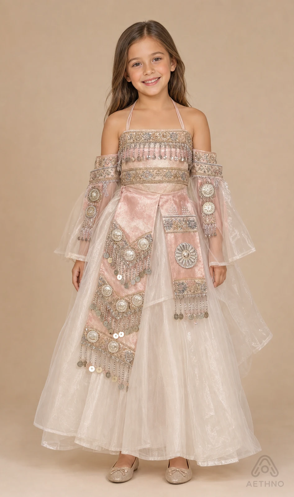 AETHNO Miao-Inspired Embroidered Girls' Outfit - Look 83 Kids Style 02