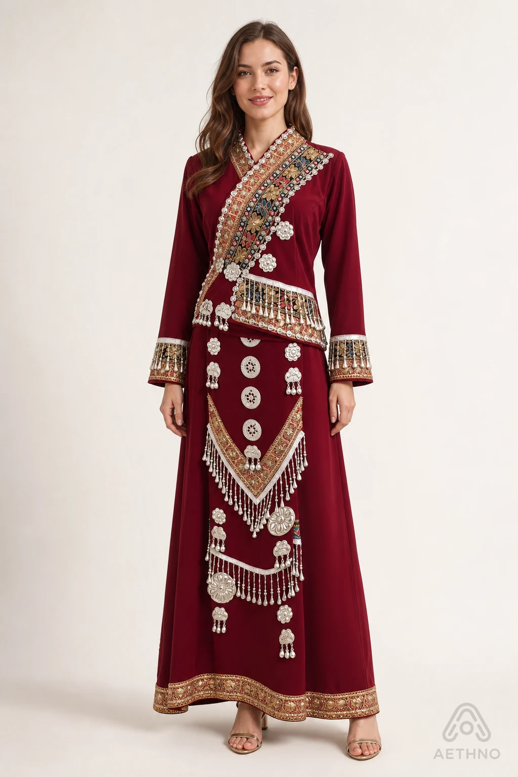 AETHNO Miao-Inspired Embroidered Women's Outfit - Look 103
