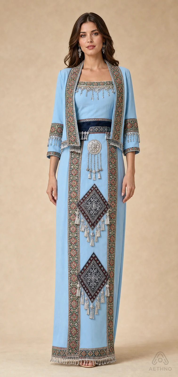 AETHNO Miao-Inspired Embroidered Women's Outfit - Look 109