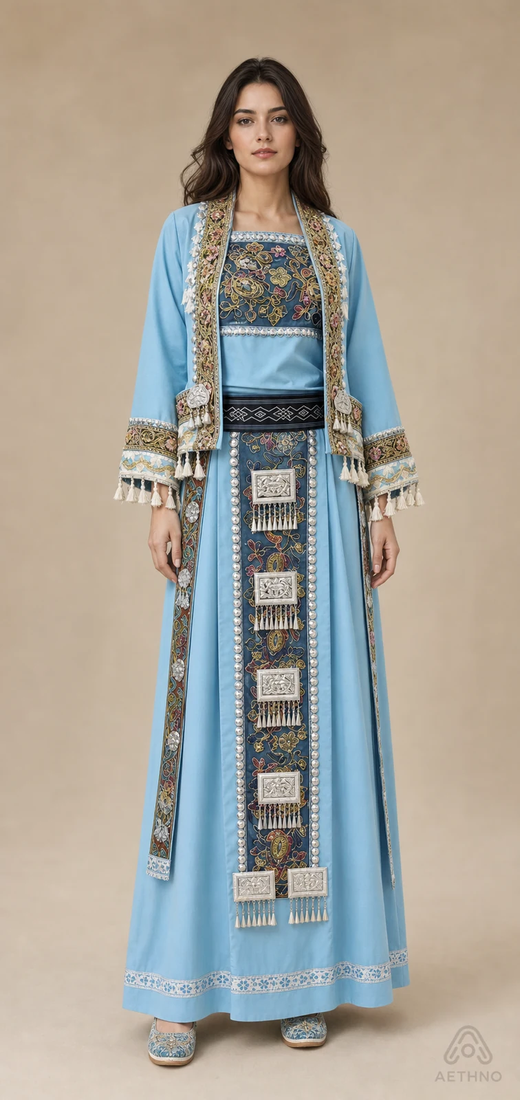 AETHNO Miao-Inspired Embroidered Women's Outfit - Look 118