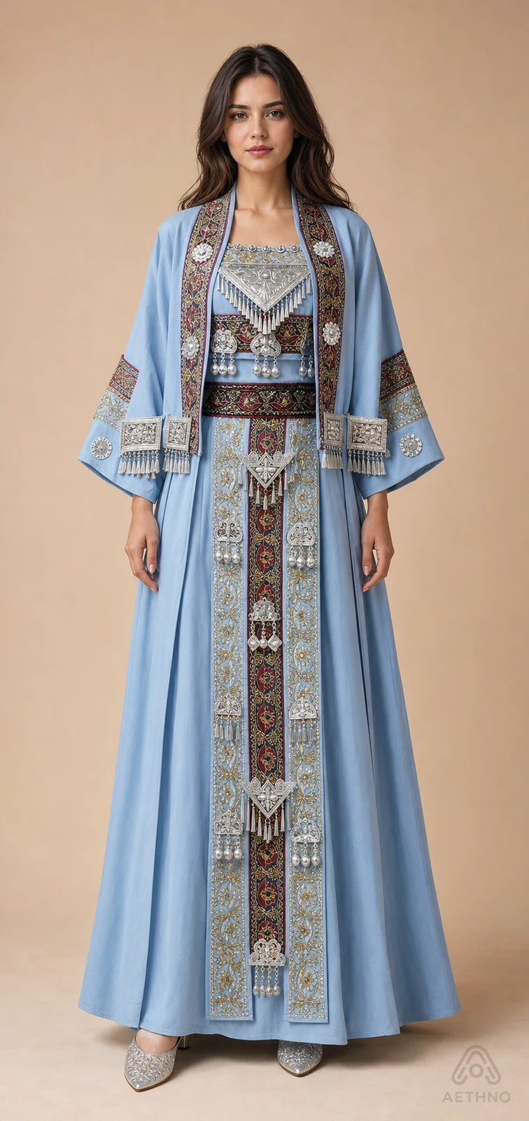 AETHNO Miao-Inspired Embroidered Women's Outfit - Look 119