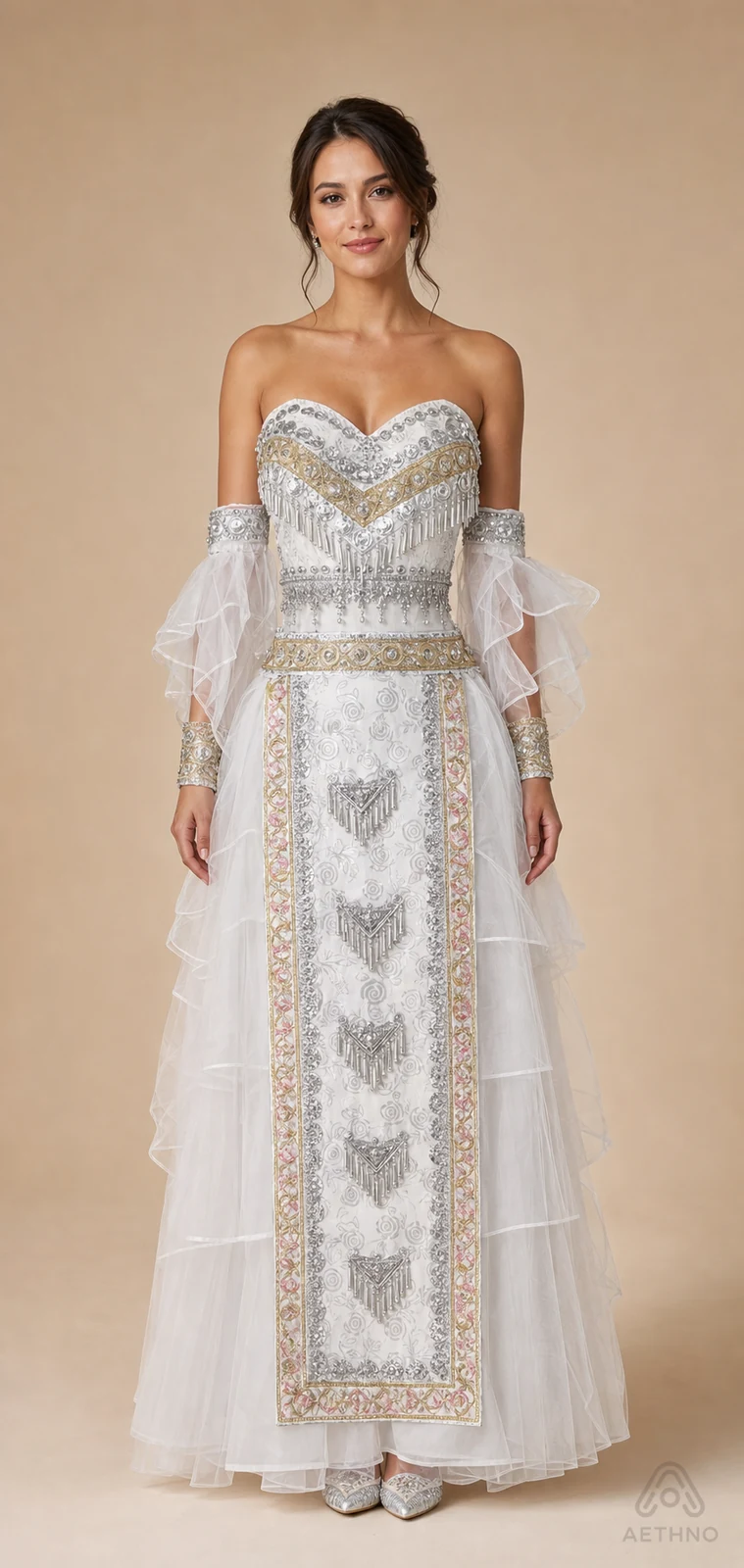 AETHNO Miao-Inspired Embroidered Women's Outfit - Look 129