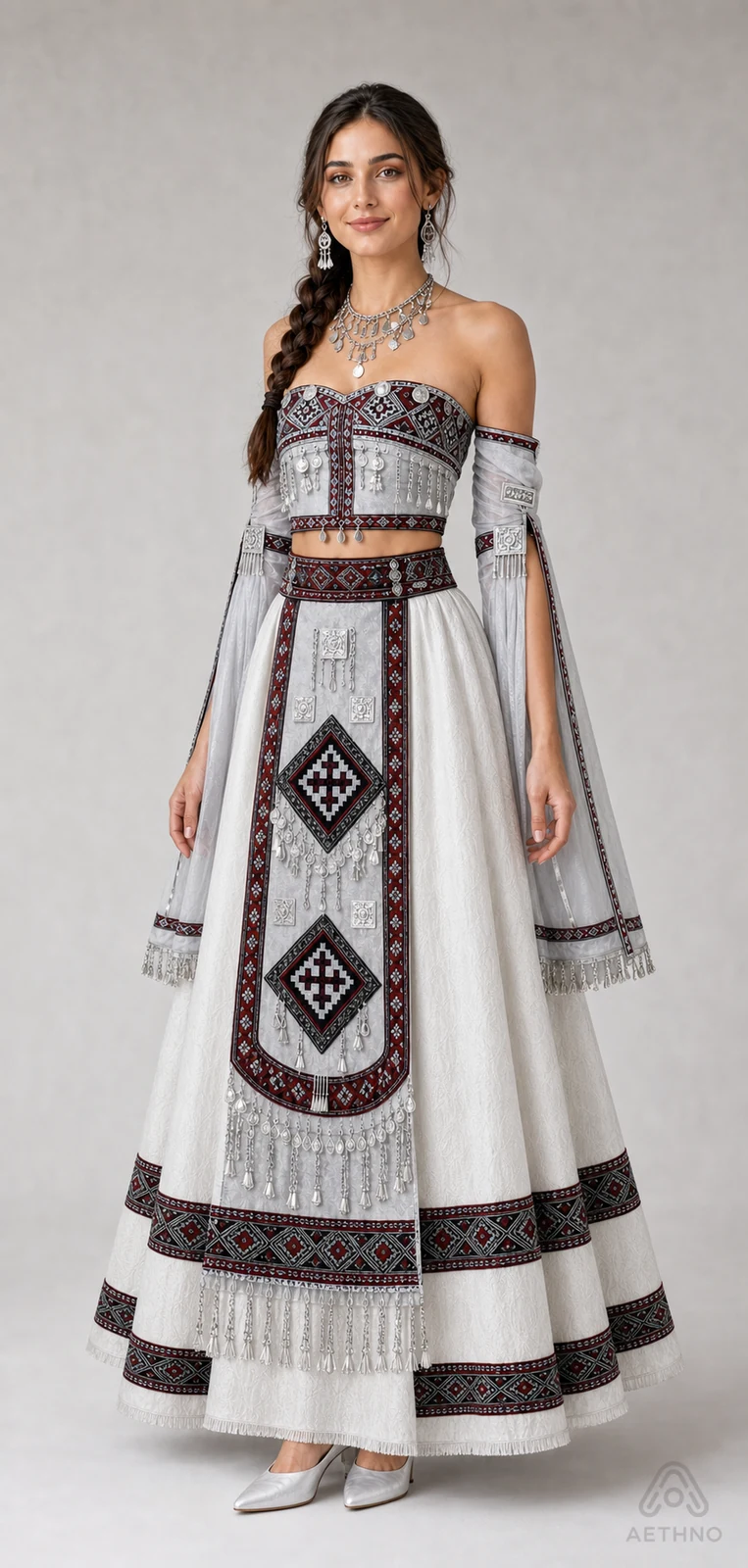 AETHNO Miao-Inspired Embroidered Women's Outfit - Look 145 - Image 2