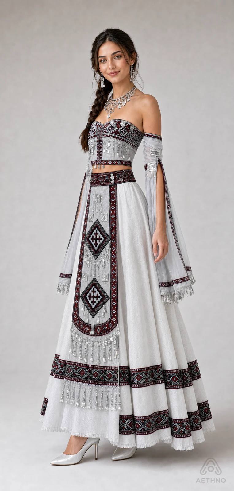 AETHNO Miao-Inspired Embroidered Women's Outfit - Look 145 - Image 3