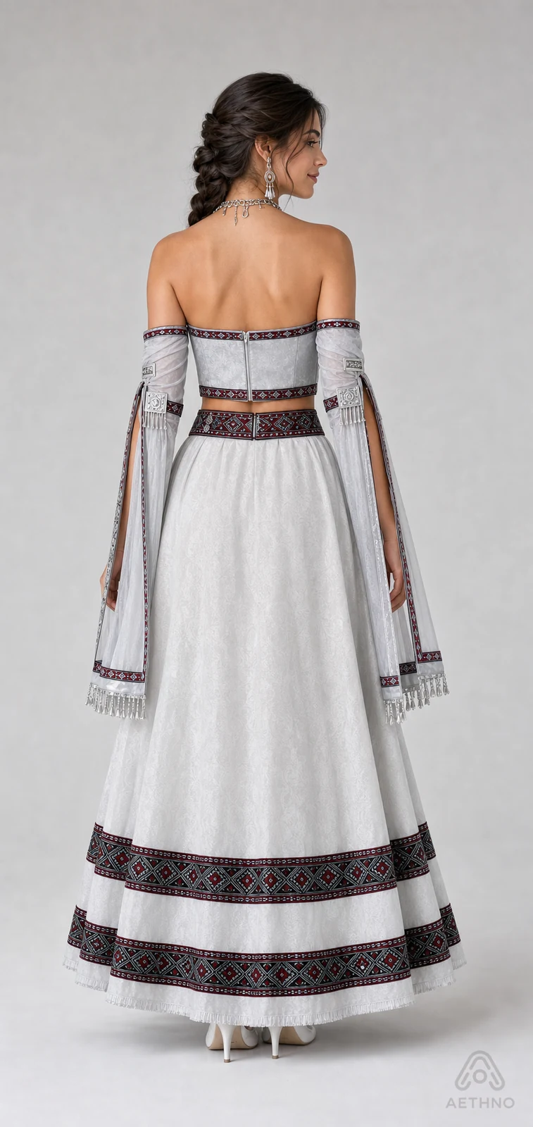 AETHNO Miao-Inspired Embroidered Women's Outfit - Look 145 - Image 4