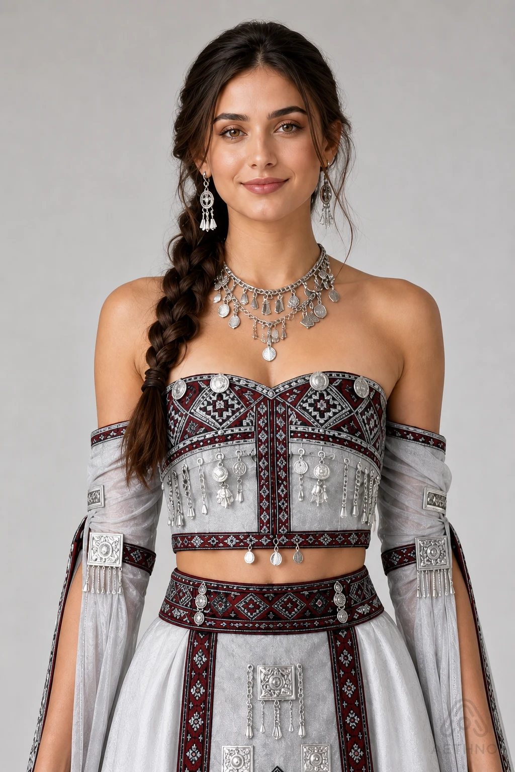 AETHNO Miao-Inspired Embroidered Women's Outfit - Look 145 - Image 5