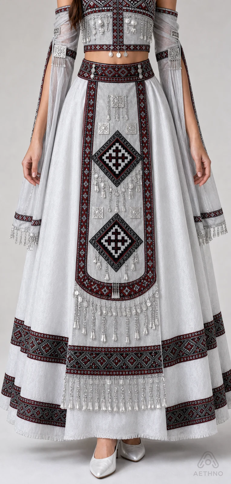 AETHNO Miao-Inspired Embroidered Women's Outfit - Look 145 - Image 8
