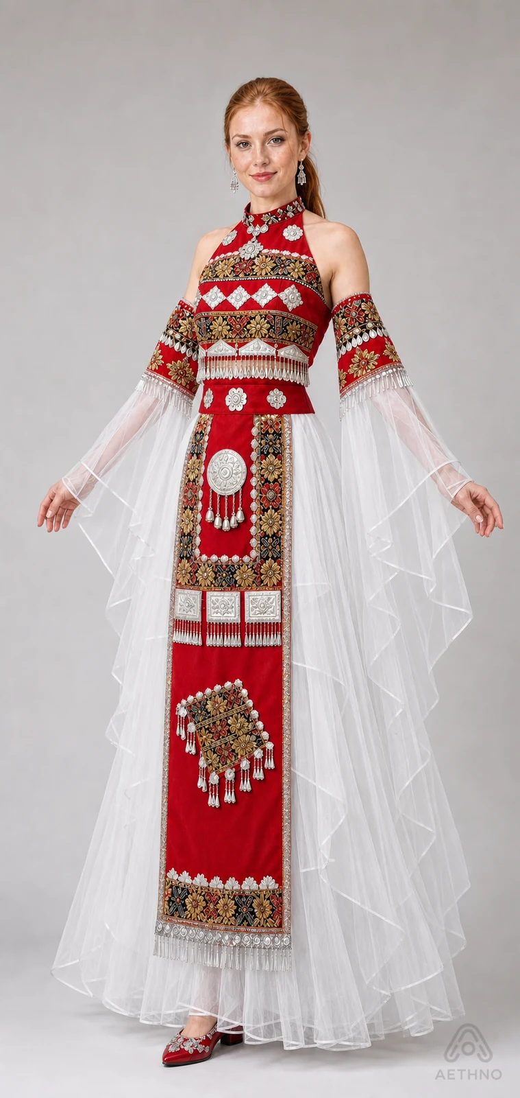 AETHNO Miao-Inspired Embroidered Women's Outfit - Look 146 - Image 2