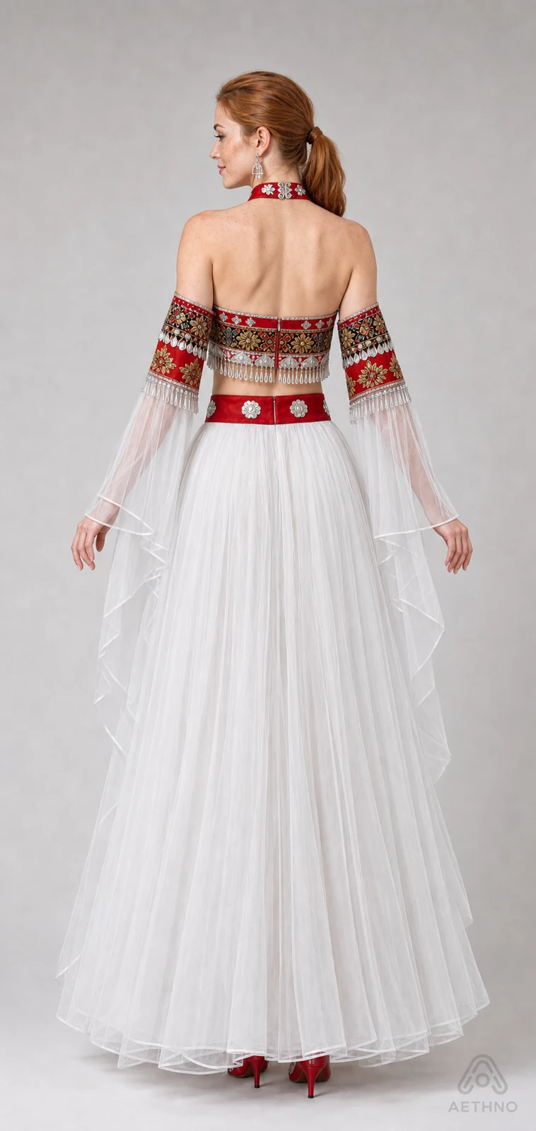 AETHNO Miao-Inspired Embroidered Women's Outfit - Look 146 - Image 4