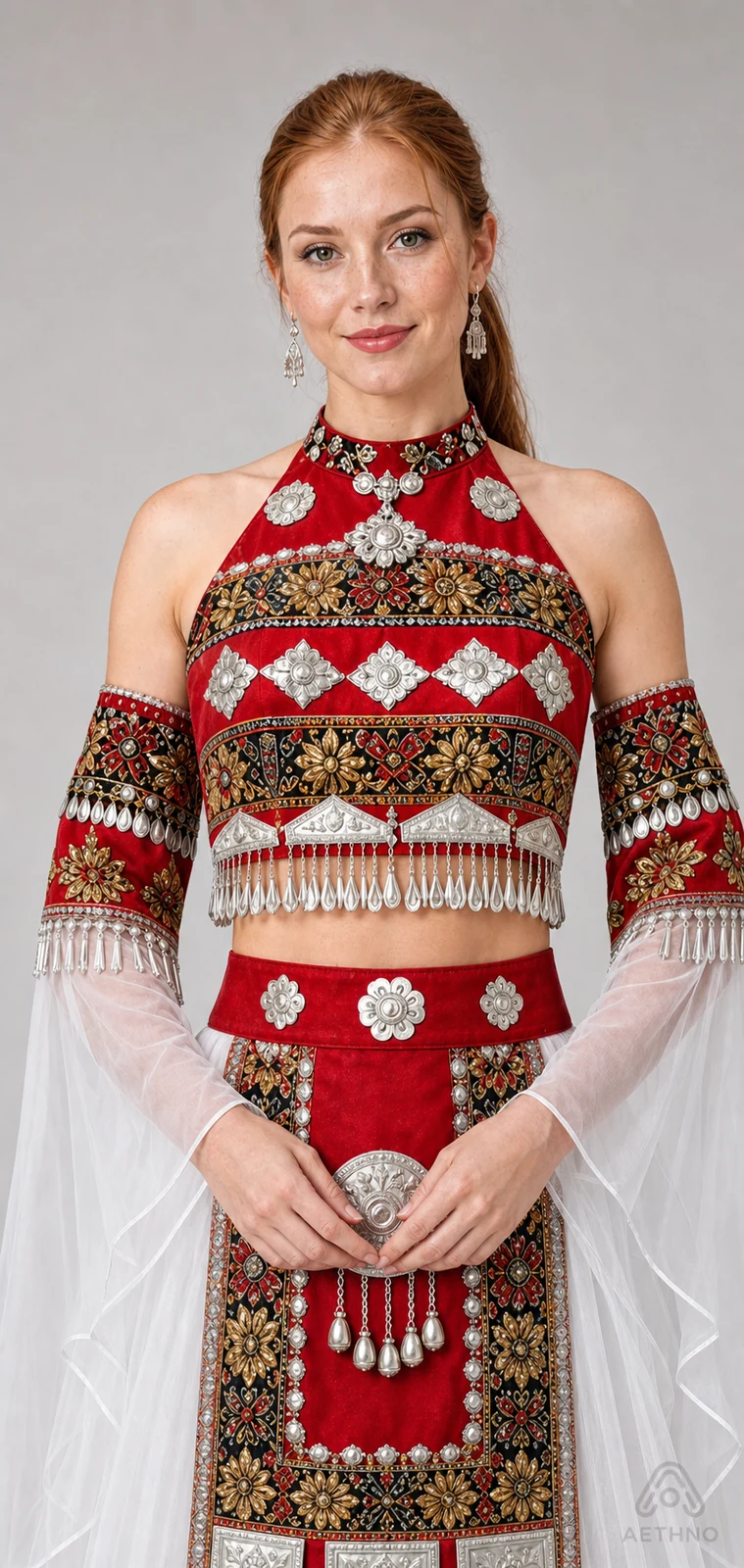 AETHNO Miao-Inspired Embroidered Women's Outfit - Look 146 - Image 5