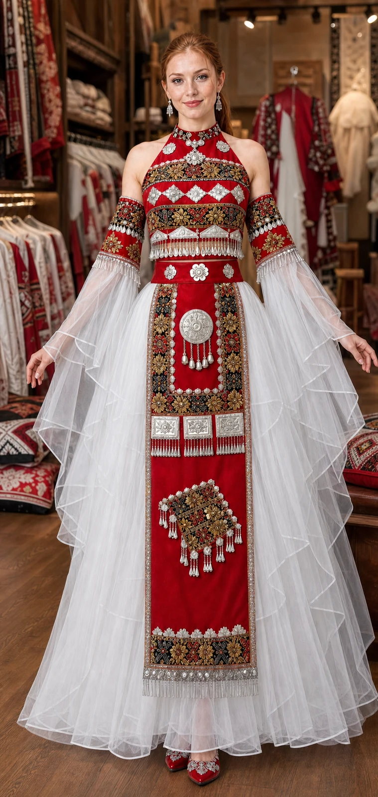 AETHNO Miao-Inspired Embroidered Women's Outfit - Look 146 - Image 9