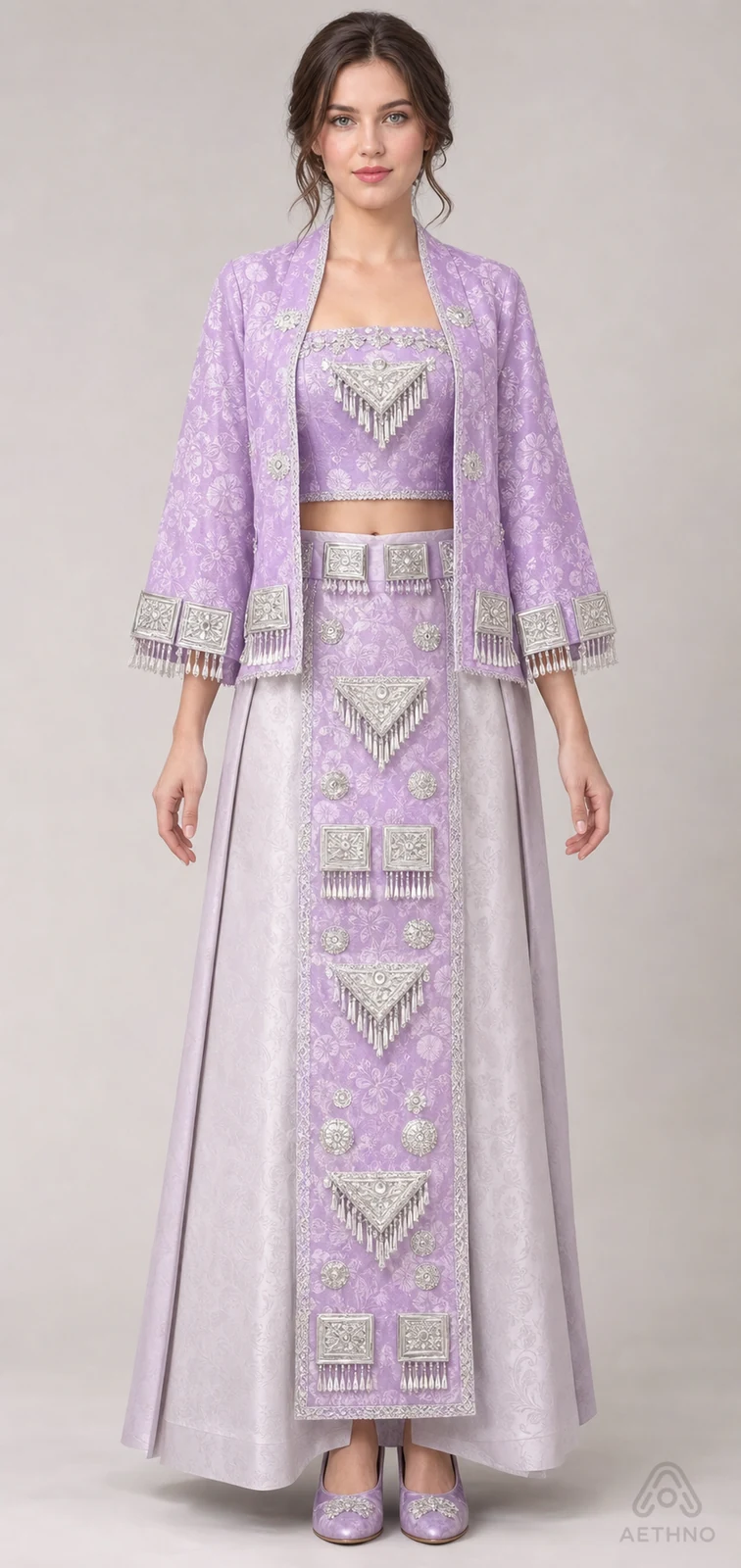 AETHNO Miao-Inspired Embroidered Women's Outfit - Look 147