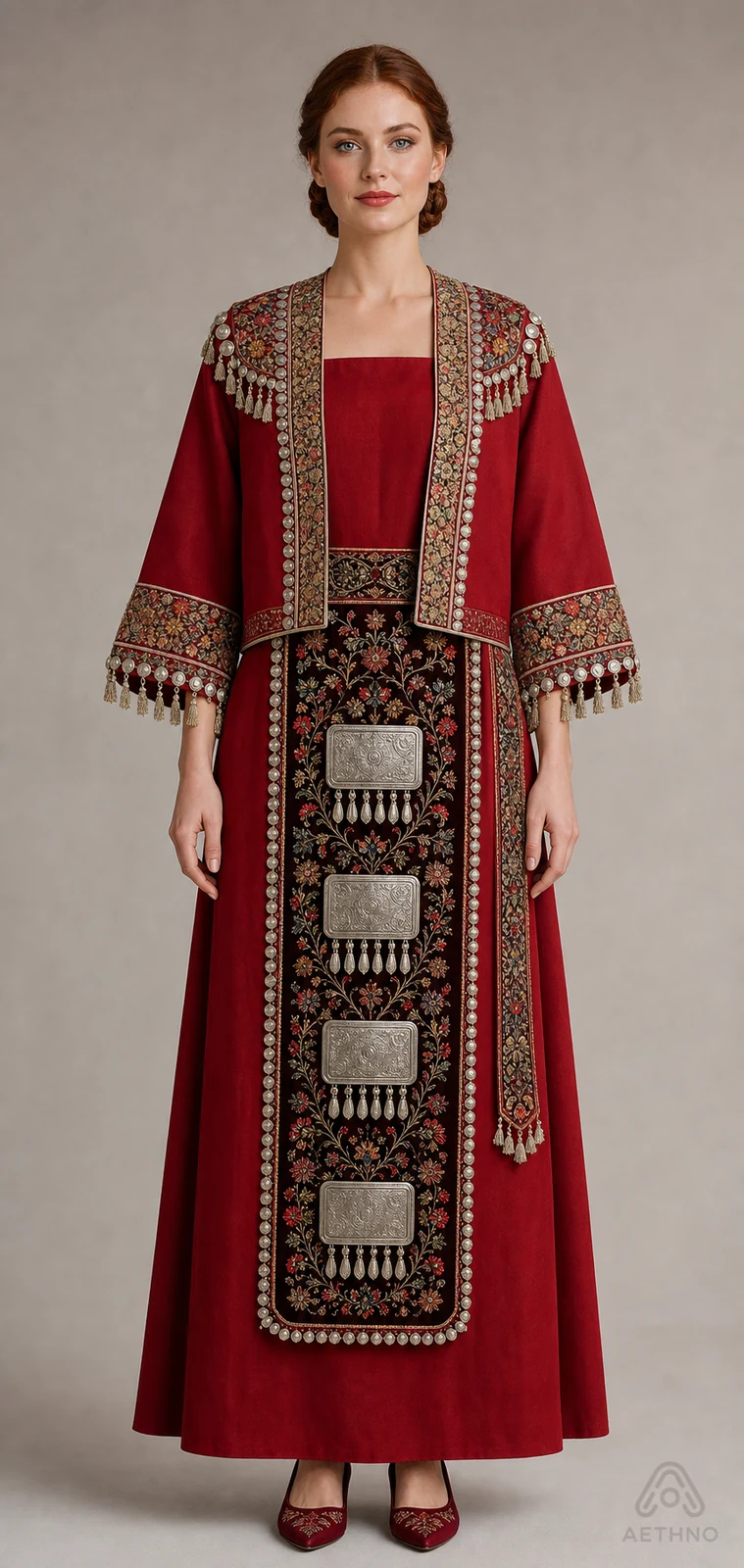 AETHNO Miao-Inspired Embroidered Women's Outfit - Look 150