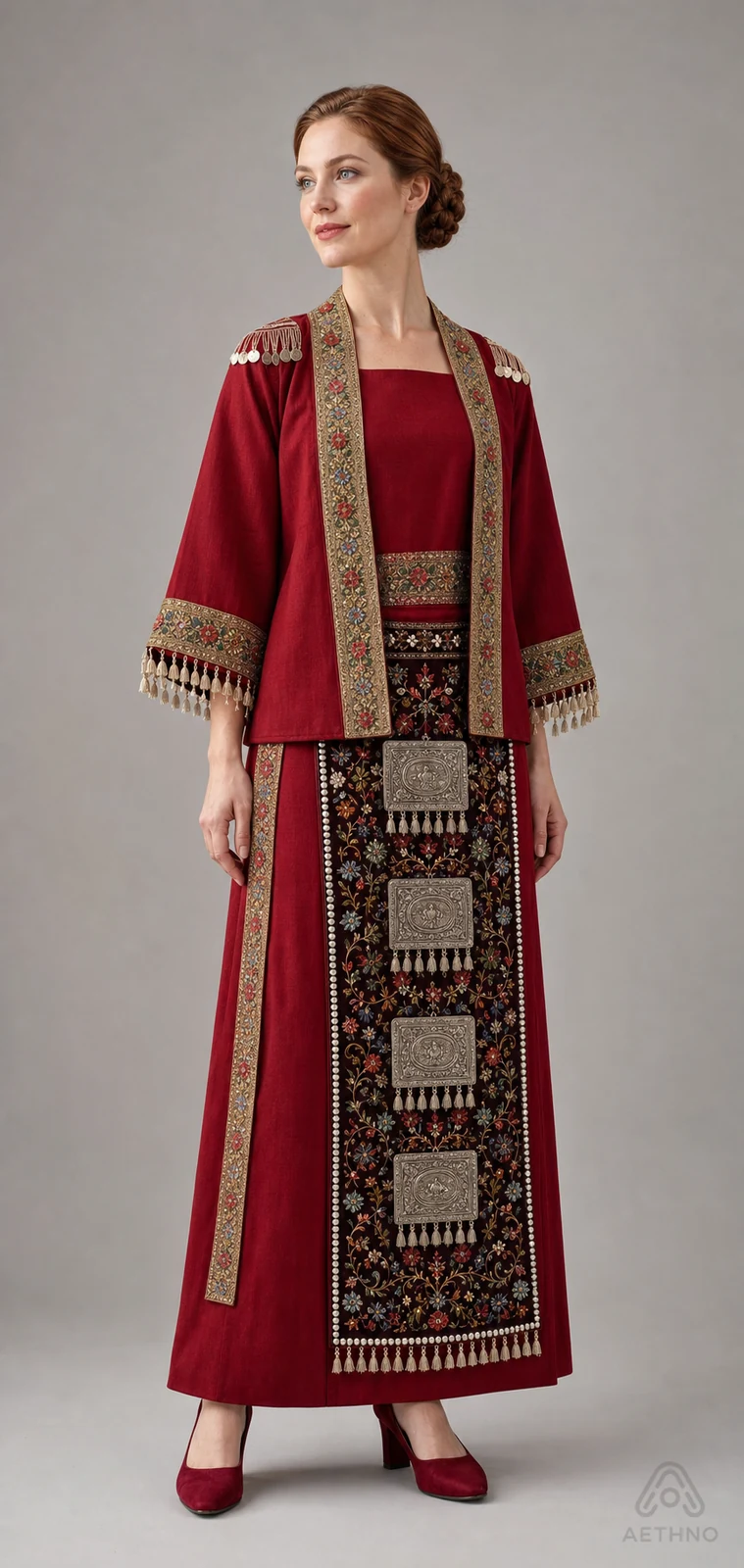 AETHNO Miao-Inspired Embroidered Women's Outfit - Look 150 - Image 2